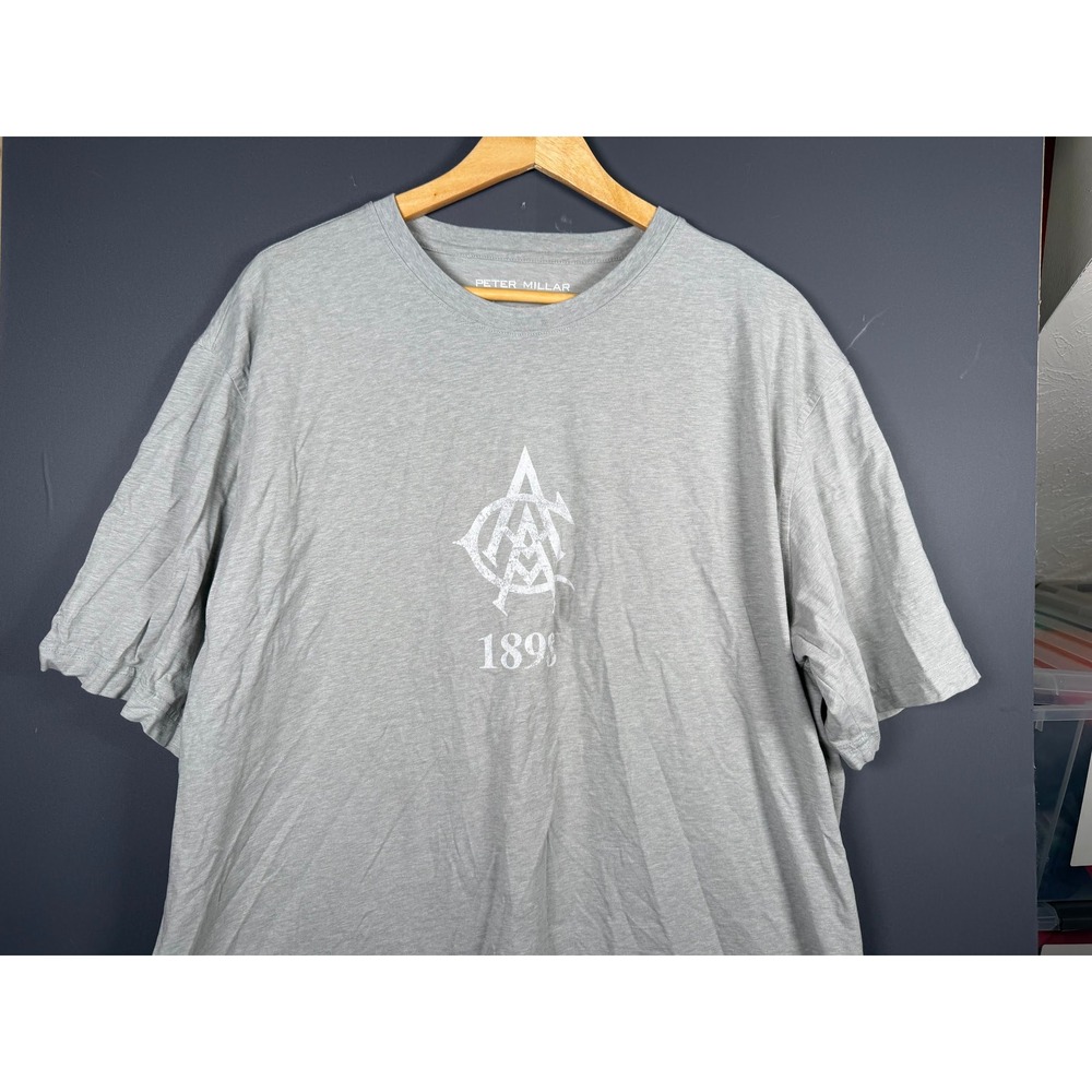 Peter Millar Mens XL Gray Atlanta Athletic Club AAC Golf Graphic T-Shirt Pima